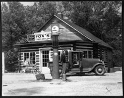 A wayside service station Fox's Corner Grocery