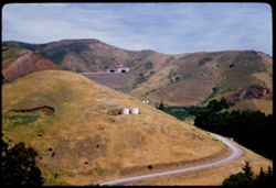 Waldo grade with twin tunnels seen from Golden Gate-Marin Lookout point