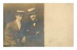 Roy Howard and companion on postcard