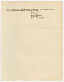 Report of the Committee to Request Faculty Status for Professional Librarians, ca. 30 May 1950