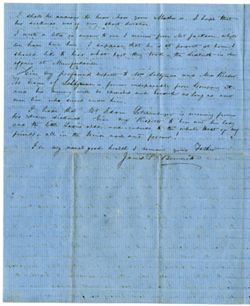 James Penn Bennett, Bolivar [TN] to daughter [Jeanette], New Harmony., 1862, Oct. 13