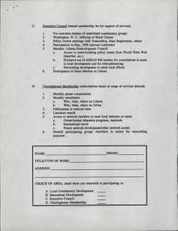 Nashville Forum on Liberia, 1995, undated
