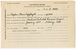 Applegate, Stephen Glenn - World War I