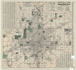 Dreher's Mile square index map of the City of Indianapolis