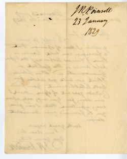J[oel] R. POINSETT, Mexico [City]. To [William MACLURE]., 1829 Jan. 23