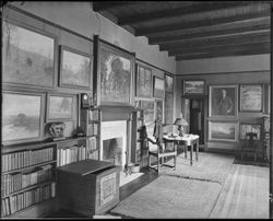 T.C. Steele's living room, interior (glass)