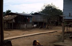 Village with sidewalk