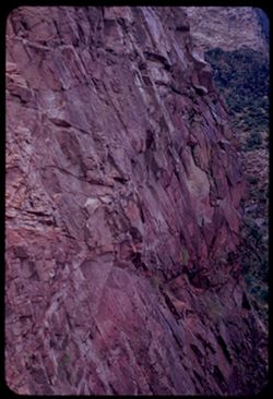 Rock face along US 70 above San Carlos lake at Coolidge dam, Arizona
