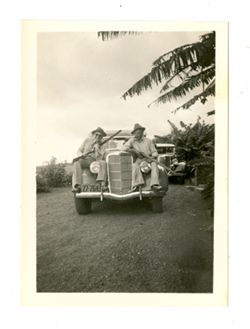 Roy Howard with rifle in Hawaii