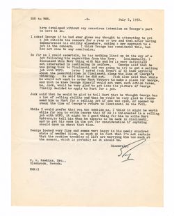 2 July 1952: To: William W. Hawkins. From: Roy W. Howard.