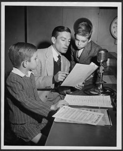 Randy, Hoagy Bix and Hoagy Carmichael at his radio show 1946-47.