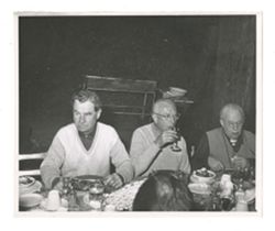 Men dining at Bohemian Grove