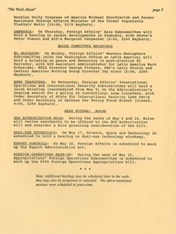 Arms Embargo - Legislation - Senate - Schedule, May 9 1994