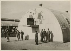 Ice cream palace quonset at Camp Tophat, Belgium