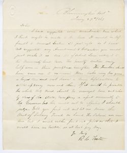 R.C. Foster to Andrew Wylie (?), 29 January 1843