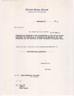 Birch Bayh Congressional Papers: Subcommittee on Constitutional Amendments and Subcommittee on the Constitution, 1963-1980
