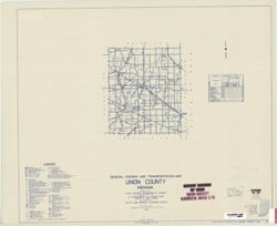 General highway and transportation map of Union County, Indiana