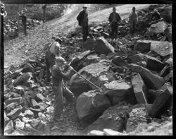 Workmen at Wilkes quarry