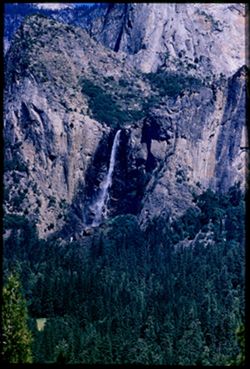 Bridal Veil Falls from tunnel view Yosemite Valley Cushman EK CL