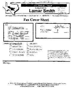 Fax cover sheet from Lamar Smith to Jamie Gorelick [no contents], April 26, 2004, 12:12 PM