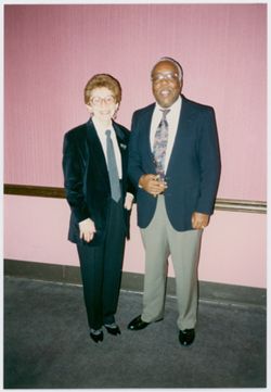 Abraham Ford with Phyllis Klotman at Howard University
