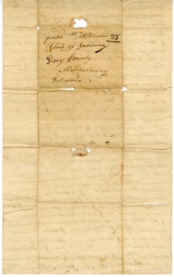 Carny, Frederick, [?]. To Joseph Williams, State of Indiana Posey County, New Harmony Post Office., 1837 Nov. 24