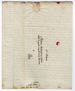 Correspondence, many addressed to Madame Thiébault, and an inventory of works, 1766-1801