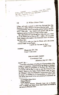 Johnson, William, Sir. The Papers of Sir William Johnson, Vol. XII, pp. 143-144.