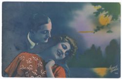 Item 78. Colored portrait of young man and young woman in moonlight.