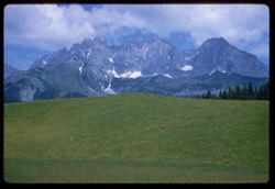 Bavarian Alps near St. Johann in Austrian Tirol (from moving bus)