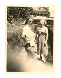Margaret Howard and another person outdoors