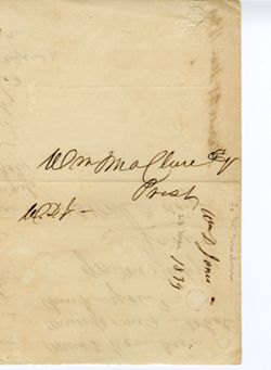 Jones, William D. to William Maclure, Mexico., 1839 Mar. 28