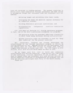 J. Mar. 11, 1998Statement on H.R. 1432 [trade with Africa