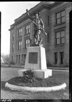 Doughboy monument at Spencer court house