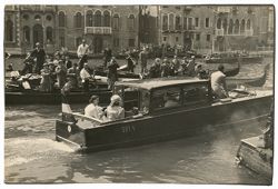 Princess Margaret on boat in Venice