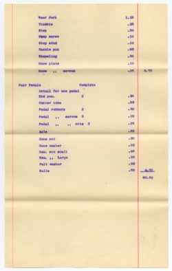 Overman Wheel Company, price list, 1886