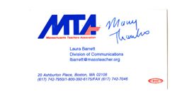 (1999, Apr. 20).From Deborah Meier to Ben Lummis, copied to MCAS group (3/18/99).MTA Today (pp. 8-9).