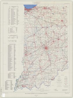 Map of Indiana showing oil, gas, and products pipelines