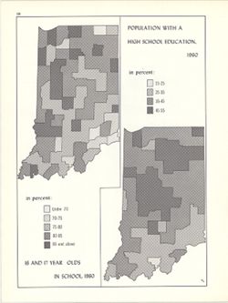Population with a high school education, 1960