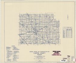General highway and transportation map of Clinton County, Indiana