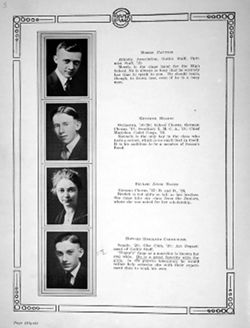 Hoagy Carmichael in the 1920 Bloomington High School Gothic yearbook.