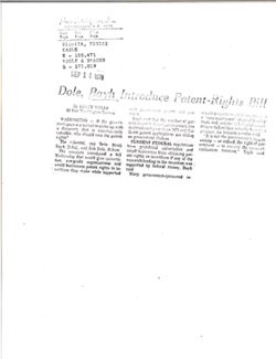 Betty Wells, Dole, Bayh Introduce Patent-Rights Bill, Wichita Eagle, September 14, 1978