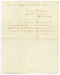G. M. Smith, Atlanta to Mrs. J. P. Bennett, New Harmony., 1864, Aug. 16