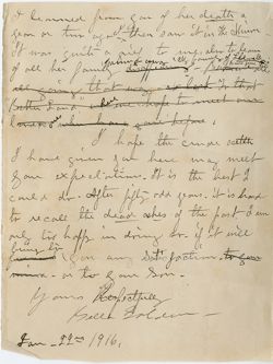 Correspondence, 1911-1917