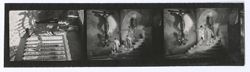 Item 0080. Liceaga and another bullfighter kneeling on stone steps of church or chapel in front of large crucifix on wall. See also Item 607 below. Three prints.