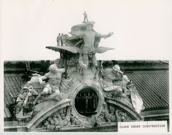 Installation of the "Glory of Commerce" sculptural group, Grand Central Terminal