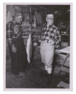 Roy W. Howard and friend fishing
