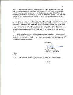 Letter of F. N. Andrews to Birch Bayh, January 17, 1979