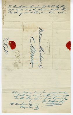 Burroughs, M. [Dr.], Vera Cruz to William Maclure, Mexico., 1840 Mar. 12