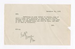 30 December 1933: To: Roy W. Howard. From: George B. Parker.